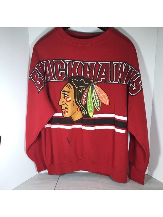 Magic Johnson Originals Other - Vtg Magic Johnson Originals Chicago Blackhawks Sweatshirt XXL Red NHL Official